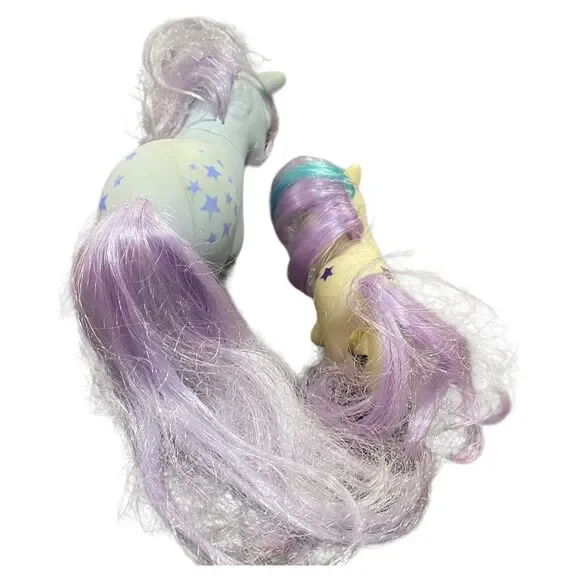 VTG Hasbro G1 My Little Pony Lot Of 2 Blue Belle & Baby Glory MLP Pastel Hair - Picture 5 of 14